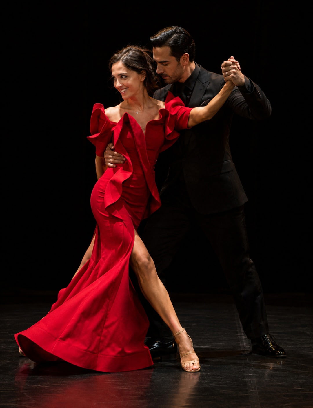 Tatev dancing Argentine tango with a partner