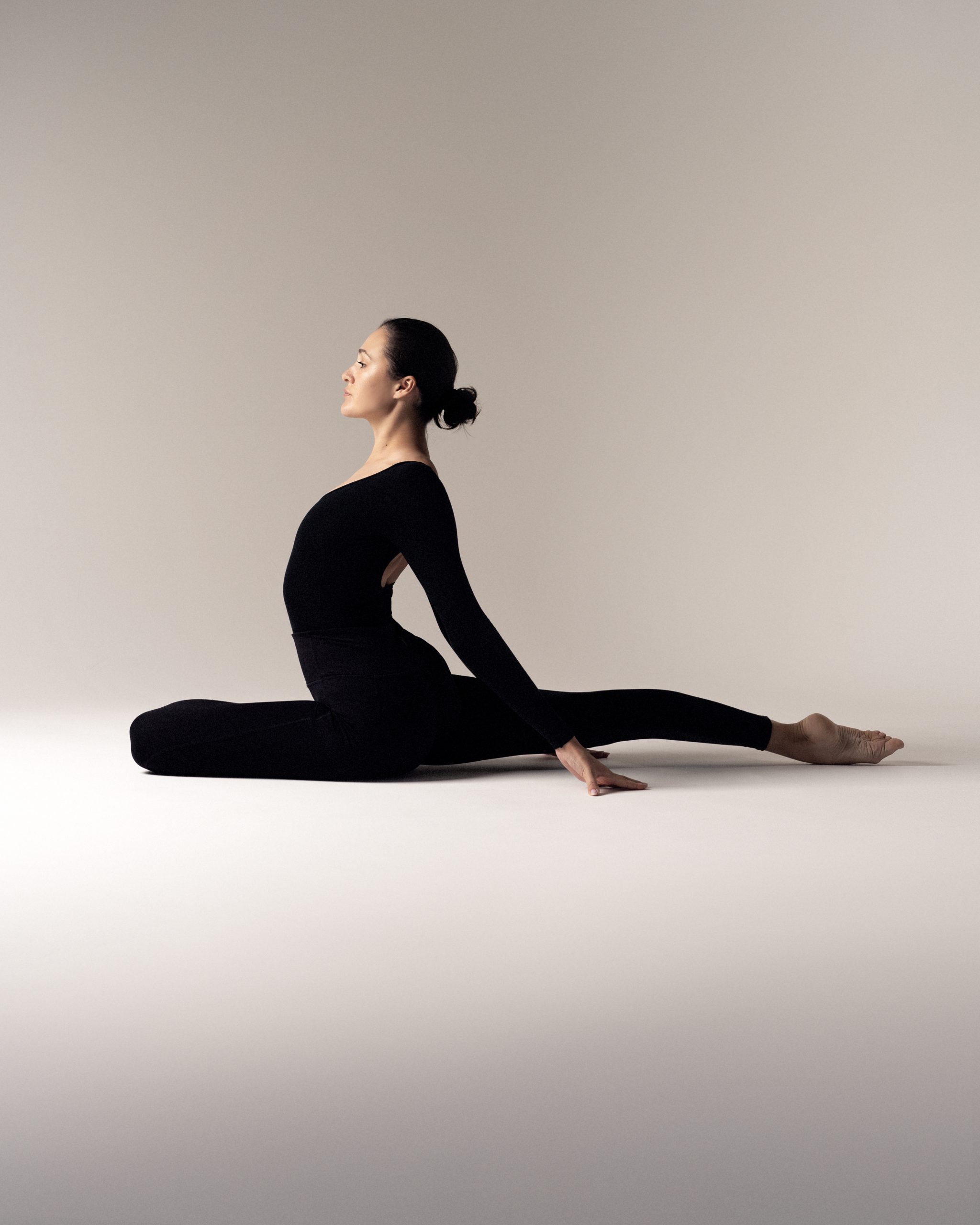 Alisa in a seated stretch